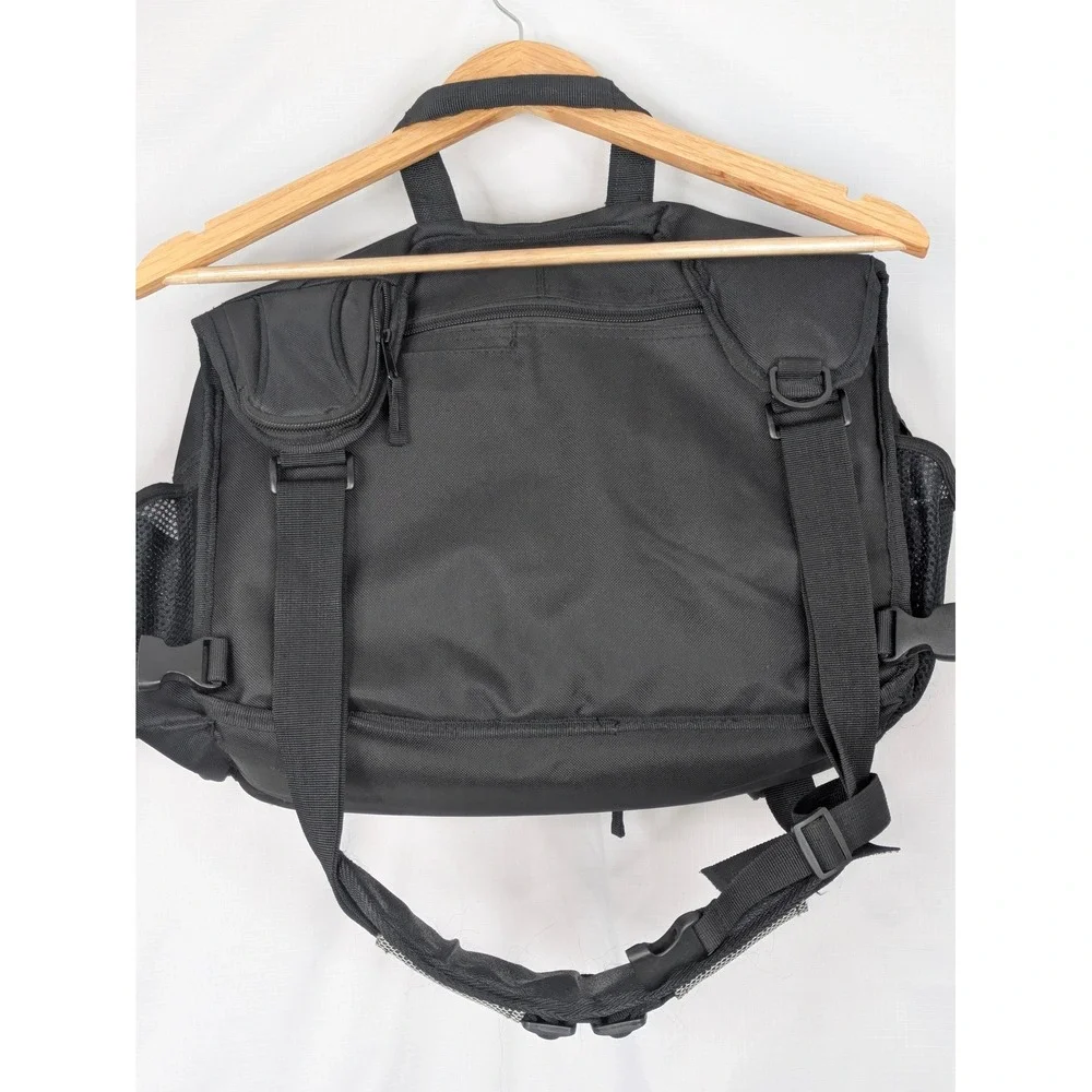 Buell Messenger Laptop Bag Black Motorcycle Shoulder Briefcase Travel 15x12